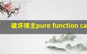 破坏领主pure function call